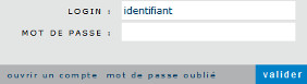 formulaire d'indentification