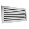 Grille simple déflexion à ailettes horizontales mobiles, fixation par clips à friction _ AH+C