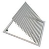 Grille à ailettes horizontales fixes anti-vision, porte-filtre _ PSF/FGA