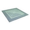 Diffuseur carré avec tôle perforée intégré sur panneau de faux plafond 600 x 600 mm, 4 directions _ PS/APW-4P
