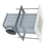Plénum de raccordement avec piquage circulaire latéral pour fixation des grilles de sécurité _ RED